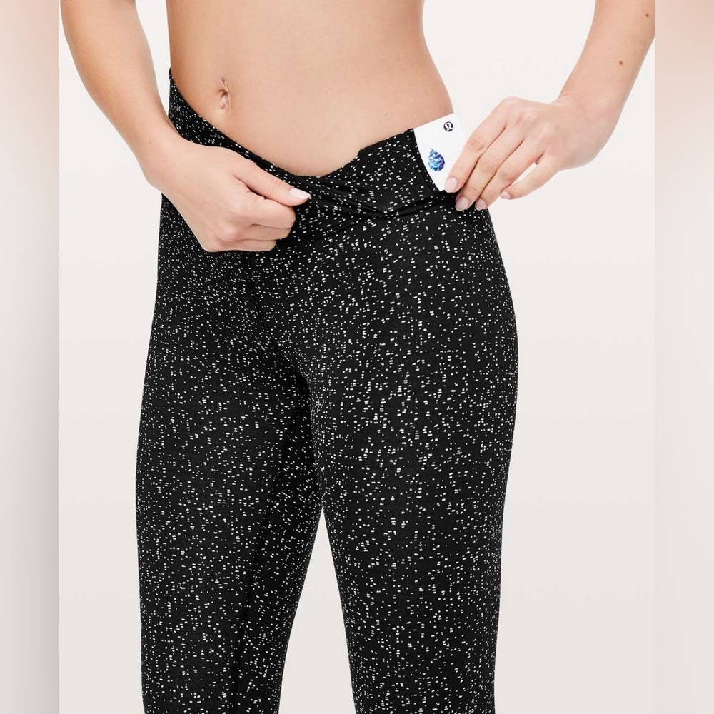 Lululemon Wunder Under High Rise Tight 25" Magnetized Jacquard Black White Sz 2 - Picture 3 of 10